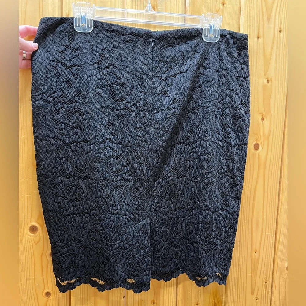 Cache Black Lace Pencil Skirt, 12